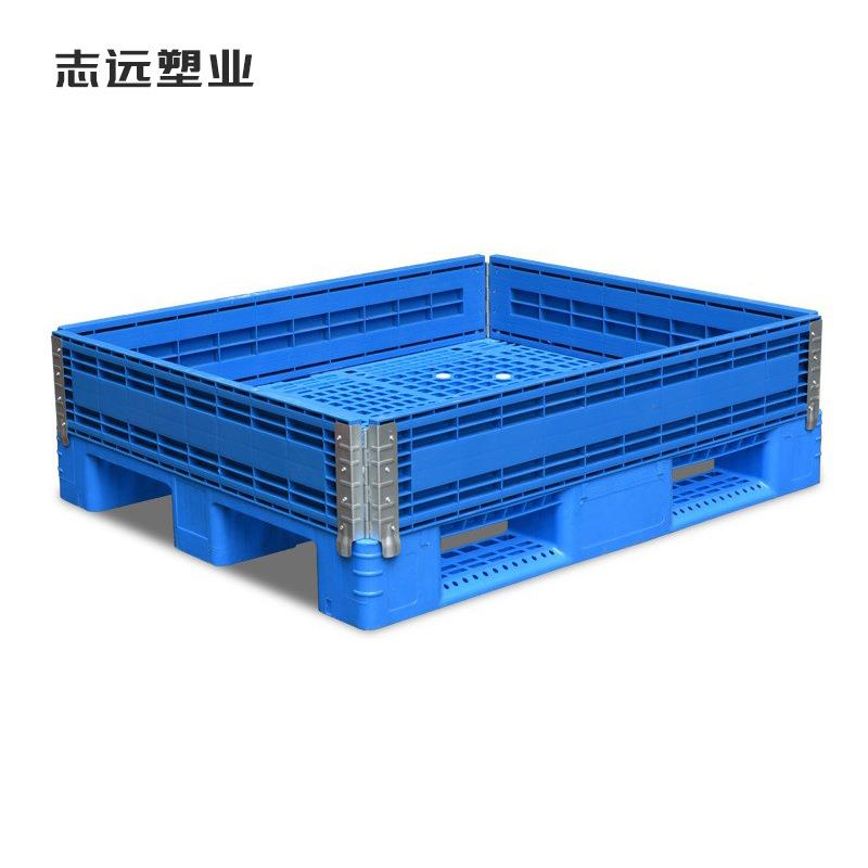 加厚塑料托盘围板护栏拼接折叠铰链仓库卡板箱仓储大型运输围栏