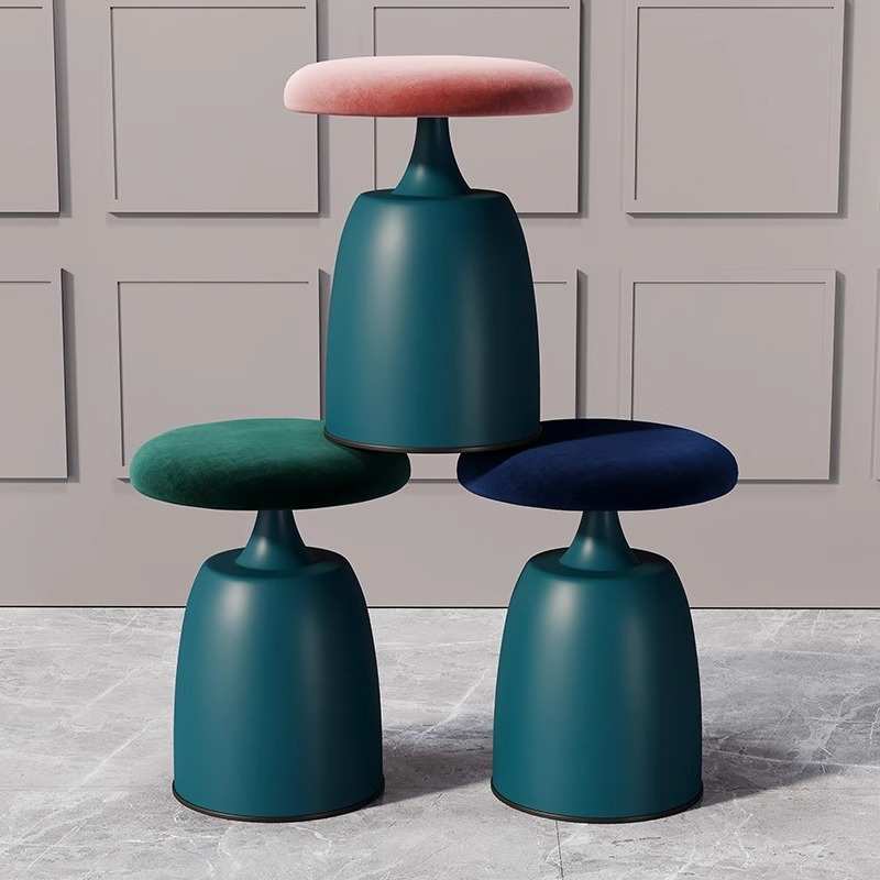 7FC北欧现代小凳子轻奢简约圆凳网红化妆椅凳时尚家用卧室梳妆凳