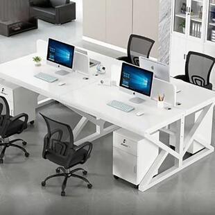 办公桌员位现代工简约组公室四六人办位电脑桌办公桌椅合无品牌