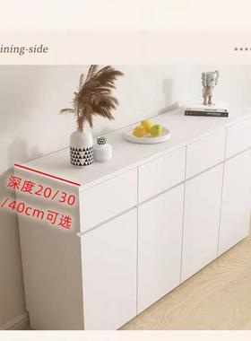 法式餐边柜窄房3CBG-10110公分白色型餐柜20厨cm实木储物柜柜薄收