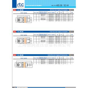 倍润RTC快速接头RTC465.08系列替换Staubli