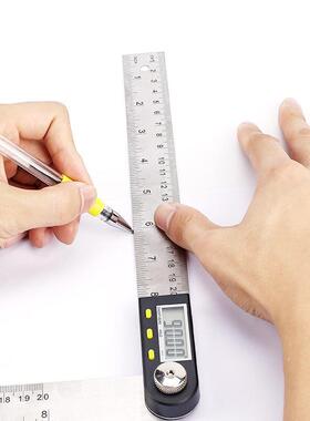 伊莱科EM-KAL500数显角度尺不锈钢电子角度尺量角器0-500mm