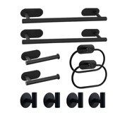 浴室装 五杆金件免挂钉 不锈钢毛巾卫生间壁挂纸套巾架挂钩浴室套装