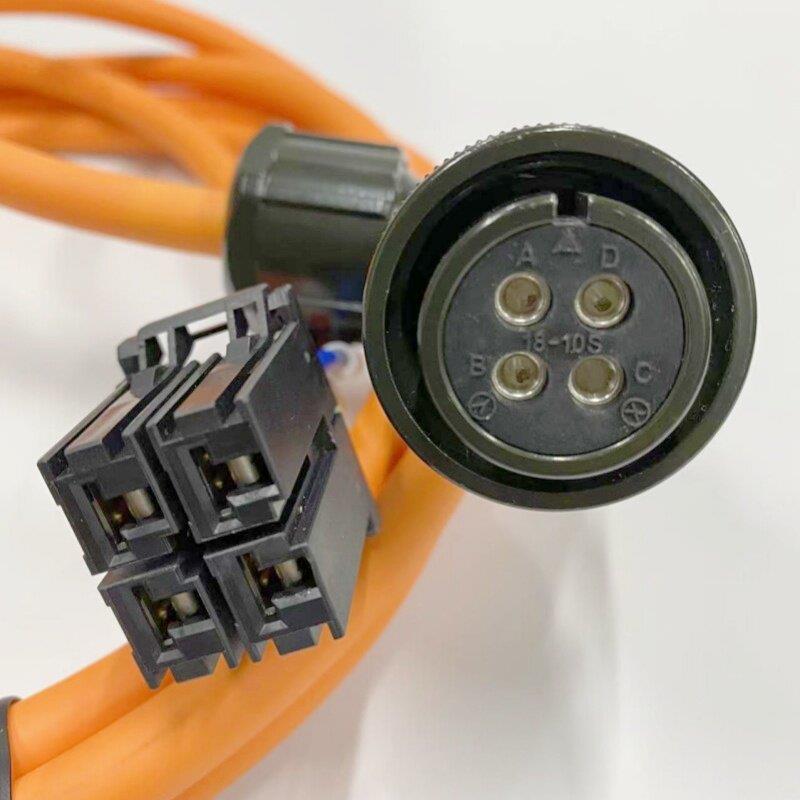 发那科M7080伺服电机动力线PWCE18-10S-5M 4芯插头通用电源线