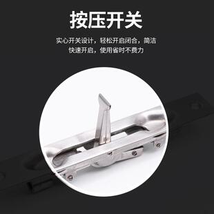 单元防盗子母双开大门不锈钢天地中控单双孔暗插销锁门栓家用配件