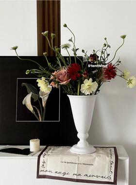 l式SientWind寂风生活法复古高脚陶摆瓷花瓶大口径桌yy767945面高