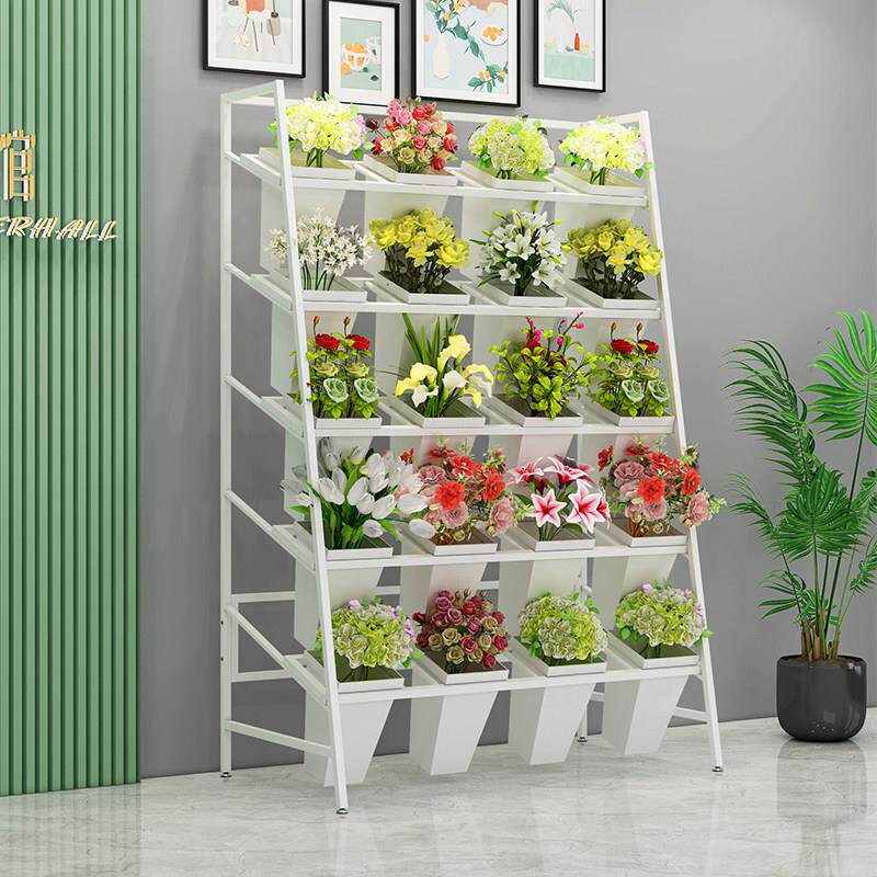 铁艺多层梯形花架室内花卉展示架 简约风格醒花桶置物架