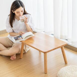 实木小茶几桌榻米飘窗桌炕桌室坐卧地小桌子榻网红床上写RGD字小