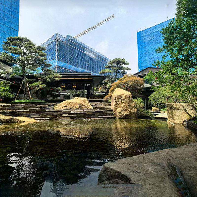 太行金造景石地产景观造景柏坡黄置石驳岸挡土石别墅景观造景
