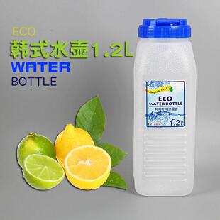 耐热水瓶冷水壶热水瓶餐饮店酒店水瓶耐温方形水壶韩餐店1.2L 韩式