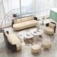 现代轻奢沙发茶几组合北欧办公室酒店大厅休息区会客商务接待洽谈