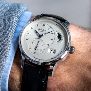 格拉苏蒂男表正品男士手表月相自动机械表98新1-90-02-42-32-05