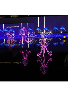 户外LED造型灯海豚景观公园商场楼盘草坪节日亮化造型灯厂家供应