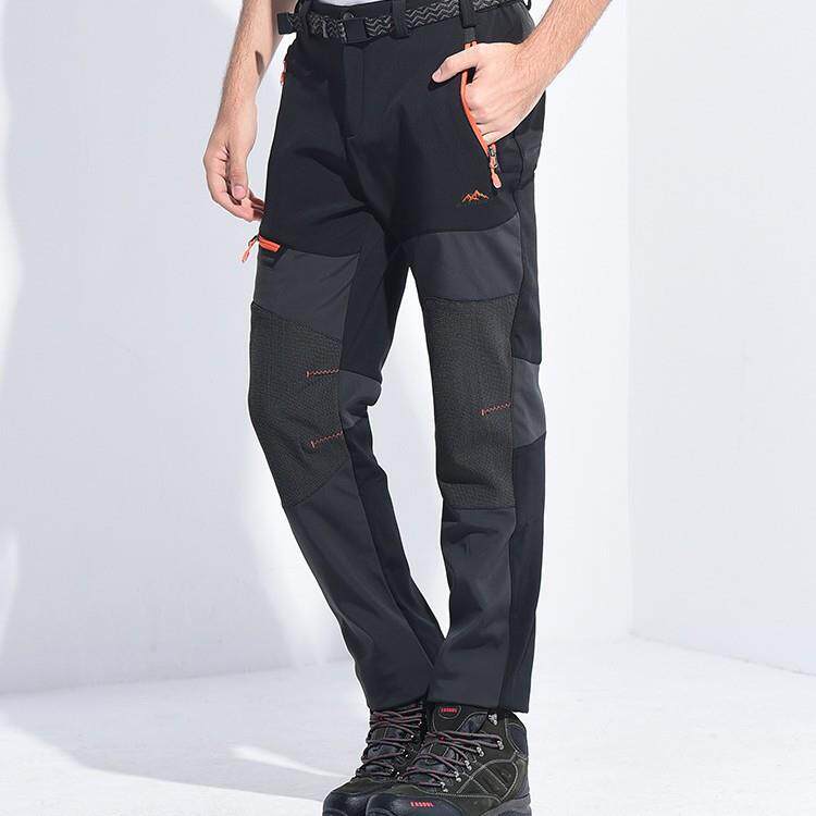 冬款户外软壳裤男女加厚保暖防水防风冲锋裤子登山徒步抓绒滑雪裤