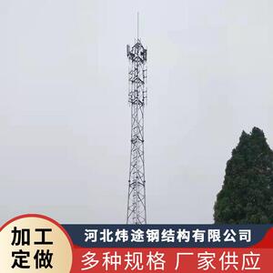河北商家生产20米单管通信塔独管通讯塔移动联通钢制抗风抗震钢构