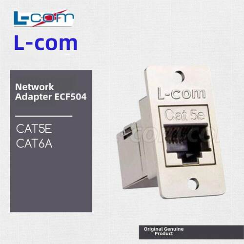 L-COM诺通ECF504-SC5E ECF504-SC6金属网口RJ45母转接头面板安装