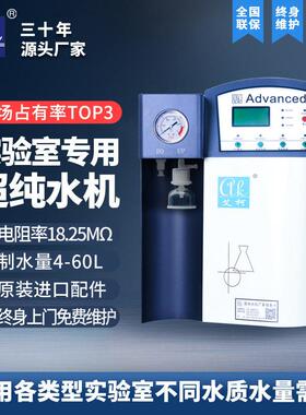 物研发实验室专用超纯水机 4L-60L/H小型去离子水设备 超纯水仪