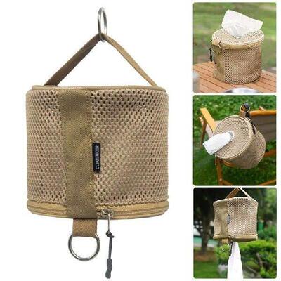 Portable Outdoor Camping Tissue Case with Hook Hanging