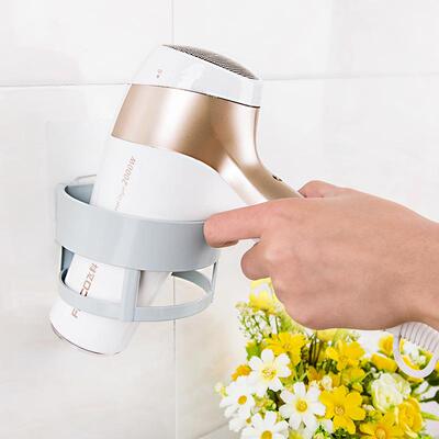Adhesive Hair Dryer Holder, Bathroom Storage Rack, No-Drill