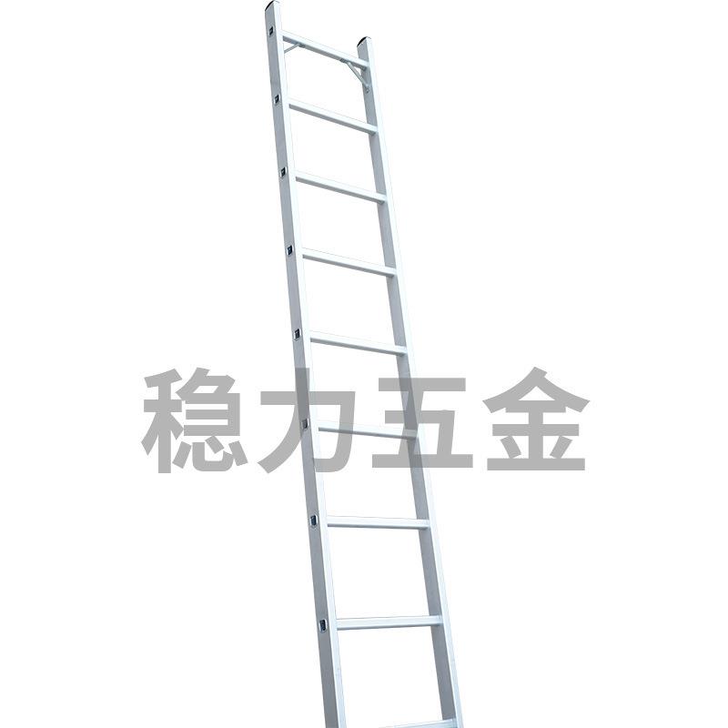 家用方管单面直梯 铝合金加厚14步工具梯 阁楼户外爬梯一字梯