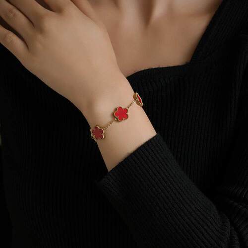 Fashion Four-leaf Clover Jewelry Design Brlet Stainless S
