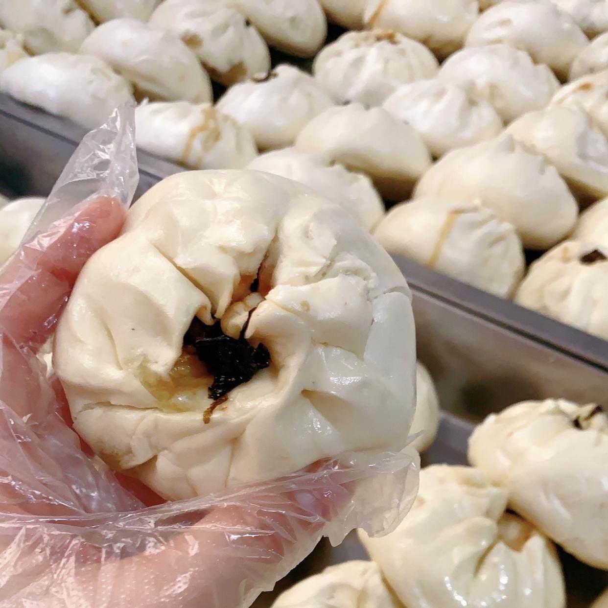 带6个北在家手工海带肉包，竹笋，肉干包，早餐小吃，馒头，福建