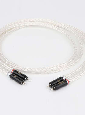 6AG单晶铜镀银RCA信号线发烧级双莲花音频线音响线胆机功放过机线