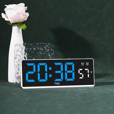 爆款亚马逊LED闹钟多功能闹钟简约桌面时钟温度显示多组闹钟6660