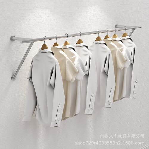 锈钢服装店上展示架架壁挂式挂衣架墙陈列架女装货/童装不店挂衣