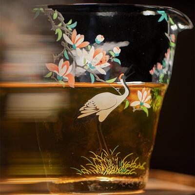墨己瑞璃锤纹公道杯耐高温茶道配件分茶器鹤栖木焰高颜值公杯茶海