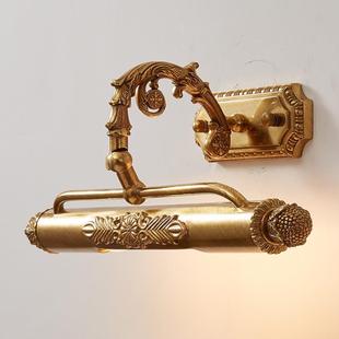 镜画油画灯式 欧复古浴室卫生间梳YMB3041法妆 照画灯全铜镜前灯式