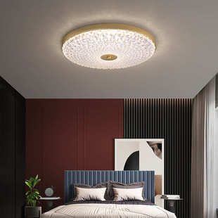 新中式 客厅吸顶灯全铜圆形书房卧室灯中国风吸顶灯禅意led灯具