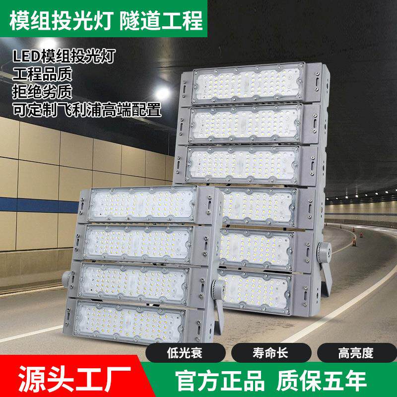 led隧道灯100w 150w照明路灯户外投光灯防水大功率射灯模组隧道灯