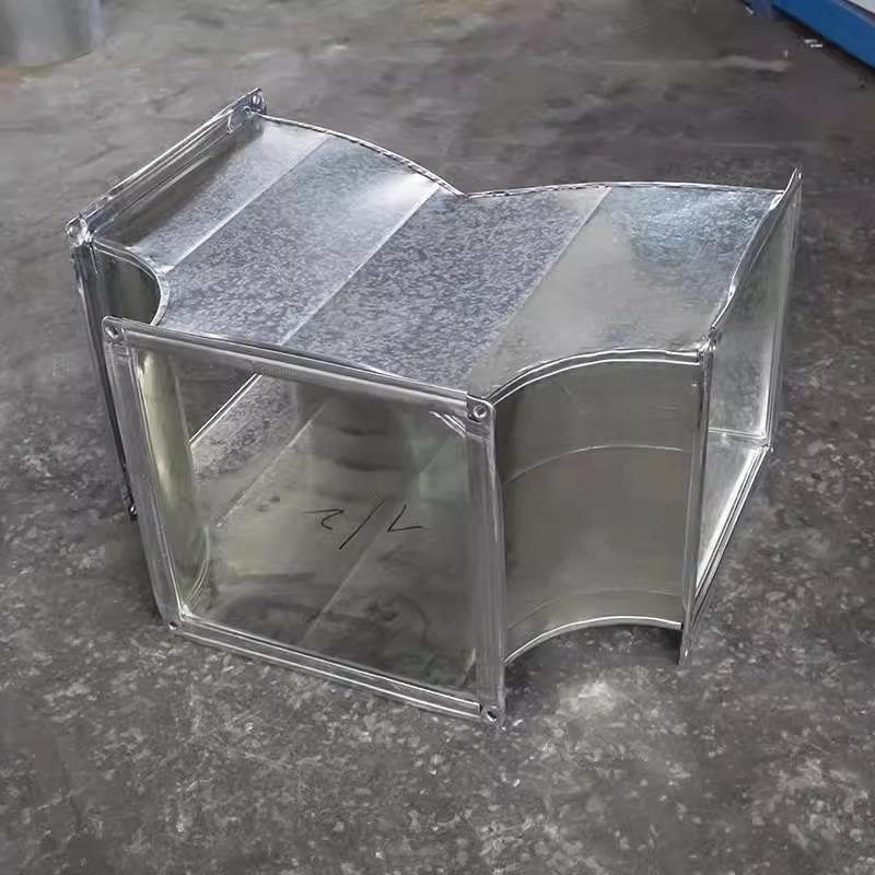 镀方锌白铁方三皮形通排风管管件风管配件共板Y型接XJD头通风管道
