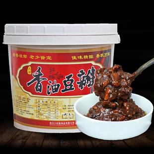 蚕豆酱豆瓣酱 不辣的香油豆瓣正宗四川特产炒菜专用商用5斤大桶装