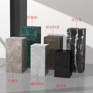 台酒店售楼处样板间落地石墩底饰展 天然大NOI石座创意理雕塑摆装