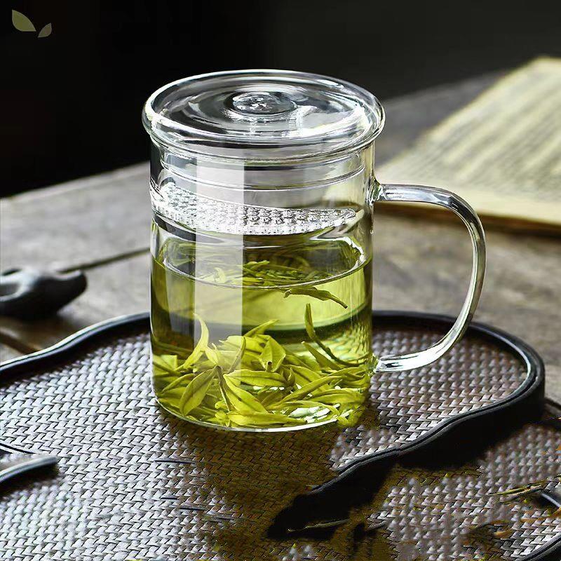 硼硅玻璃茶杯耐温玻璃过滤网泡茶杯茶水分离公室水杯杯子