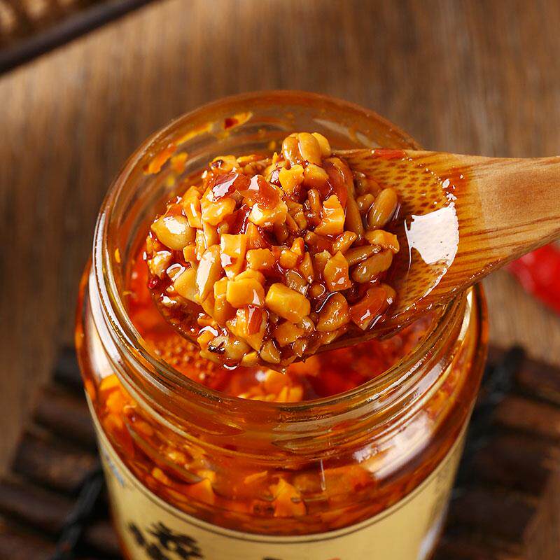 石磨花生辣椒酱芝麻下饭拌面酱沂蒙山花生碎辣椒酱丈母娘外婆的酱