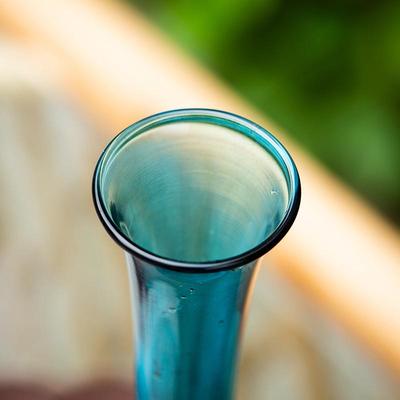 日式梅瓶透明玻璃花器禅意插花花瓶摆件小水培水养花艺干花