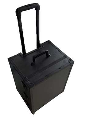 黑色ODN拉杆展示箱铝合金边框EVA内衬松紧装置