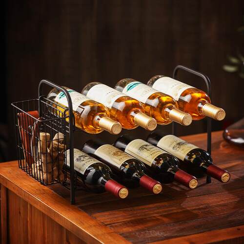 家用红酒杯架酒柜红酒架摆件葡萄酒装饰倒挂酒瓶架子轻奢高档酒架