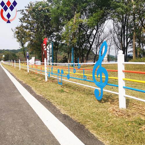 市政道路护栏特色绿化隔离栏音符造型护栏五线谱护栏马路临边栏杆