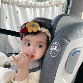 韩国网红婴儿发带甜美花朵公主头饰洋气宝宝发饰满月百天拍照头花