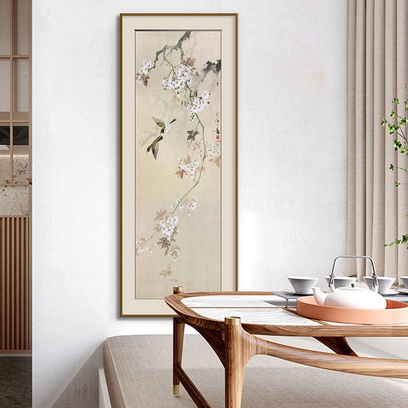 新中式装饰画墙壁艺术装饰品竖版中式客厅挂画简约书房氛围布置