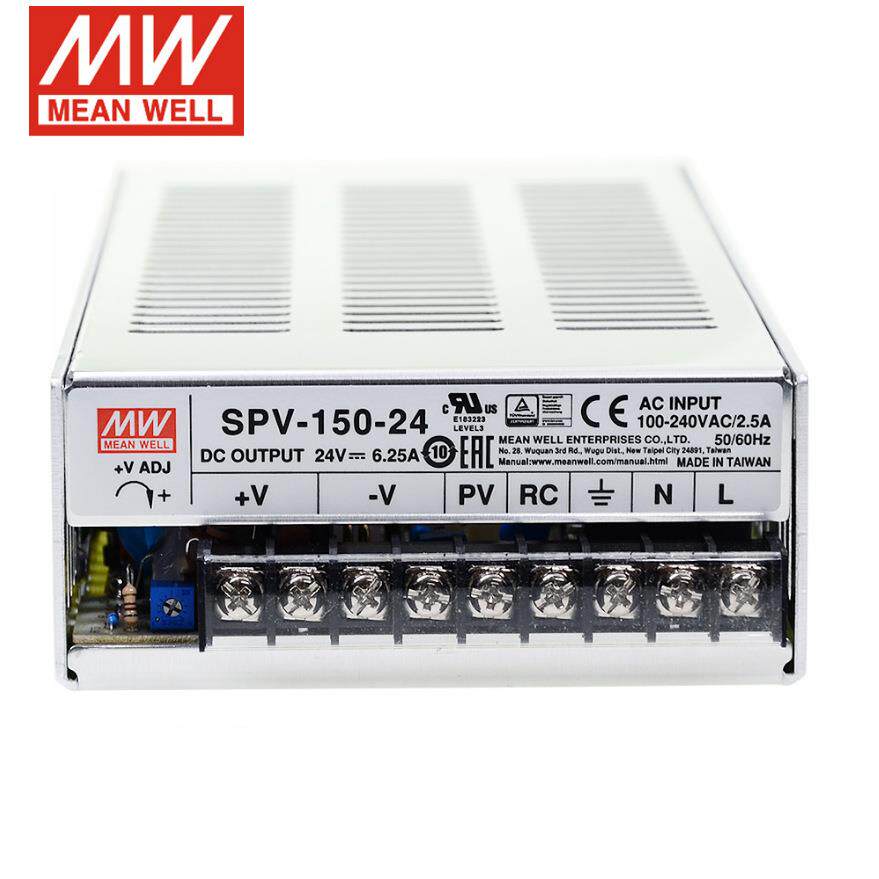 明纬SPV-150开关电源12/24/48V 150W 可调电压(PV调节需外部电压)