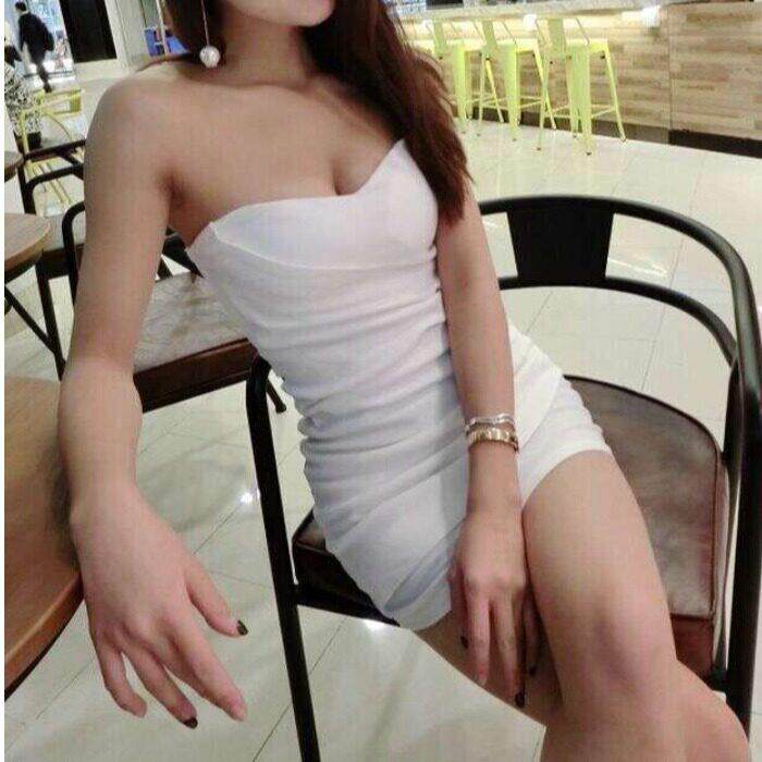 夜场酒吧足浴城上班工作服性感带胸垫露背皱褶显瘦包臀内搭裙