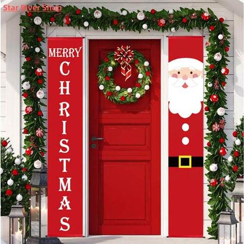 Christmas Door Decoration 2025 Merry Christmas Banner Decor