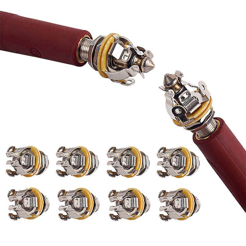 老豪拾取电吉他防滑接口插座船插头被动有源电吉他电话插孔分析仪