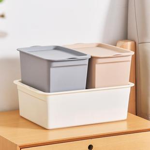 收纳盒子长方形抽屉杂物分隔垃圾袋储物盒加厚带盖厨房桌面塑料盒