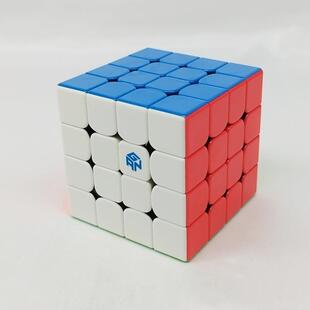 GAN460M四阶魔方磁力版4X460mm黑底彩色贴片比赛顺滑益智